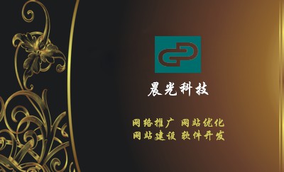 时尚型金色花纹艺术名片设计
