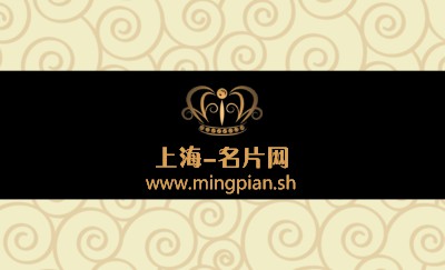 黄色底质感金花纹名片设计