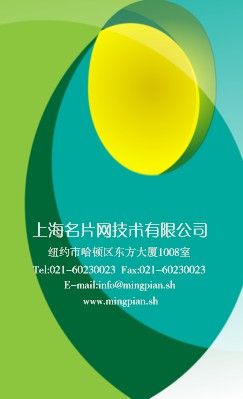立体炫彩商务竖版名片设计