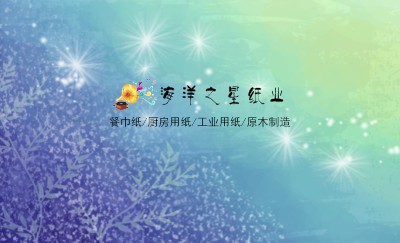 清新海洋风纸业名片设计