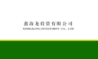 绿色简约商务投资名片设计