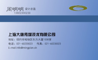 炫酷型蓝色格子艺术名片制作