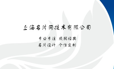 简约淡蓝色商务名片模板