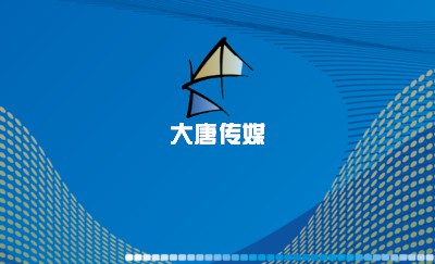 蓝底条纹椭圆点商务名片制作