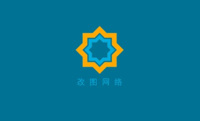 几何切割方块蓝色商务名片模板