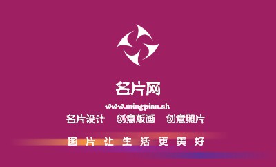 时尚紫色彩圈名片模板