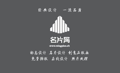 灰色时尚型艺术名片设计