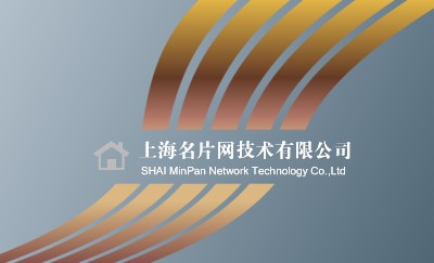 灰底纹创意曲线商务名片设计