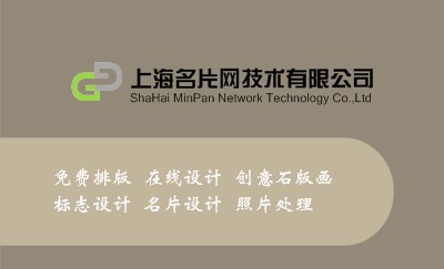 简洁亮光卡其色装饰名片设计