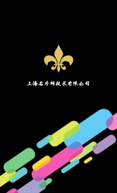 黑色简约多彩圆块设计竖版名片设计