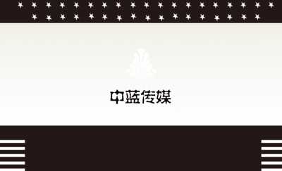 简约白色五角星商务名片设计