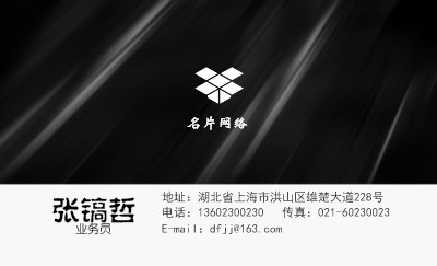 炫酷型黑色风艺术名片设计