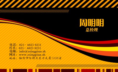个性时尚黑色商务名片设计