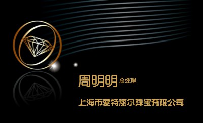 高贵型曲线黑底名片设计