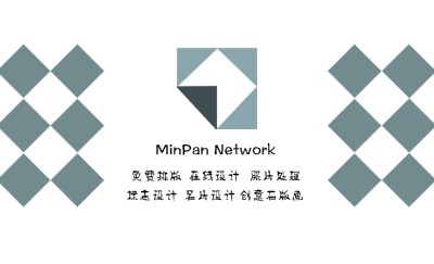 白底简单格子商务名片模板
