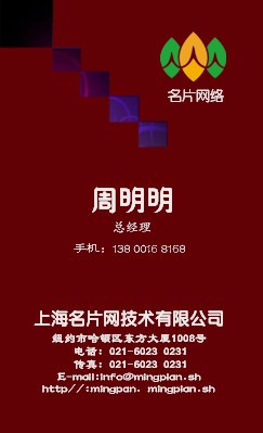 深褐色简洁商务竖版名片制作