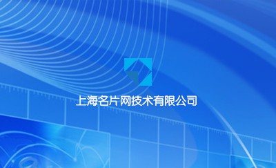 简洁蓝色网格IT电脑名片设计