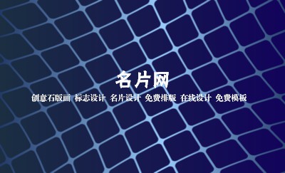 蓝网格经典科技名片制作