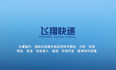 地球蓝色快递物流名片制作