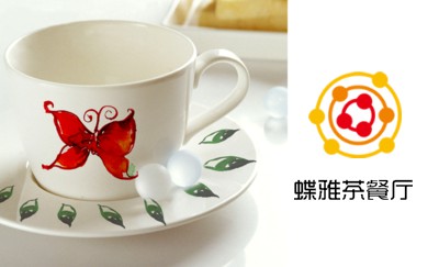 雅致白色茶餐厅名片模板