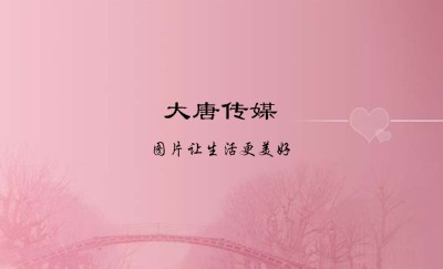 粉红色朦胧美摄影名片制作