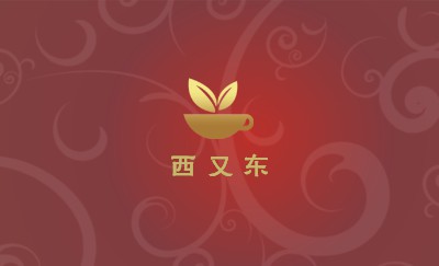古典白色西又东餐饮名片设计
