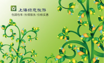 创意彩色叶子艺术名片设计