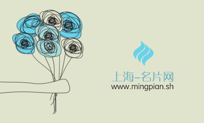 钢笔画婚纱艺术名片设计