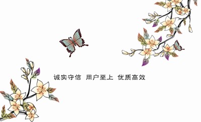 中国风水墨花鸟文化名片模板