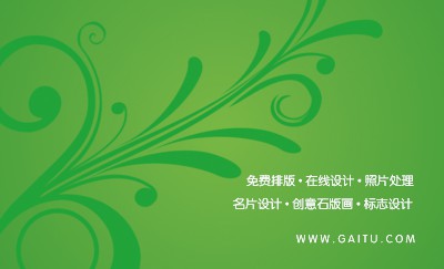 绿色简洁装饰名片设计