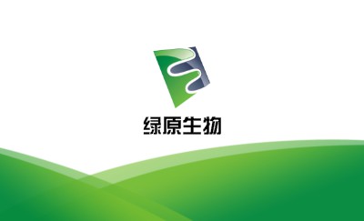 清新绿色直条曲线商务名片制作