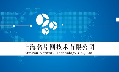 蓝色地球纹理名片设计