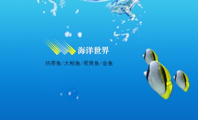 蓝天白云海洋鱼娱乐名片设计