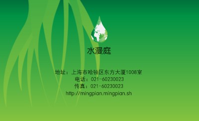 创意地球底图绿色环保名片设计