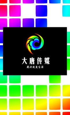 炫彩渐变方格艺术竖版名片制作